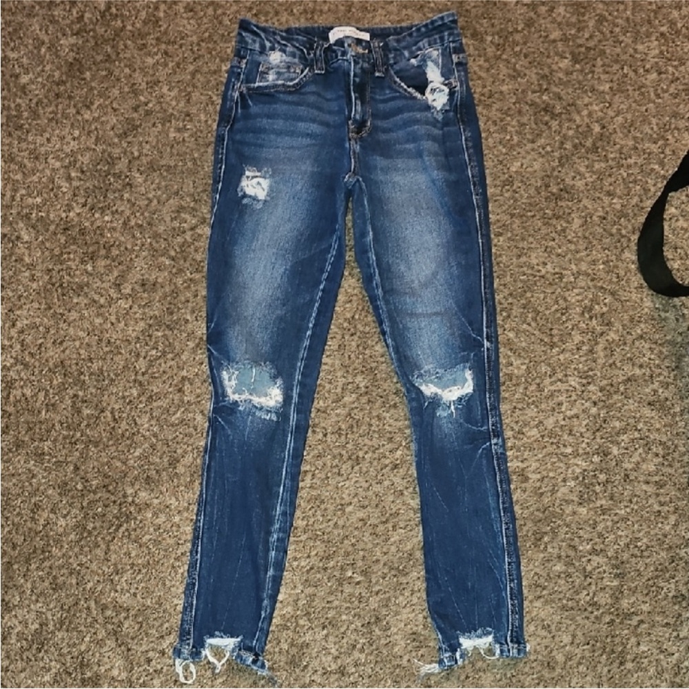 Flying Monkey Ankle Skinny, Mid Rise 25/25 Distressed